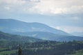 Beautiful spring panorama of the Carpathian mountains Royalty Free Stock Photo