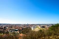 Beautiful spring panorama of Vilnius old town at sunny day. View Royalty Free Stock Photo