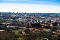 Beautiful spring panorama of Vilnius old town at sunny day. View Royalty Free Stock Photo