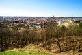 Beautiful spring panorama of Vilnius old town at sunny day. View Royalty Free Stock Photo