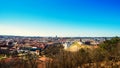 Beautiful spring panorama of Vilnius old town at sunny day. View Royalty Free Stock Photo