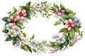 Spring wreath sublimation PNG: Isolated on White Background