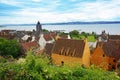 Beautiful springtime view on Culross Royalty Free Stock Photo