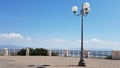 Beautiful square with lamppost in a sunny day, in the city of Cagliari, Sardinia Italia