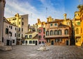 The beautiful square in Venice in Italy Royalty Free Stock Photo