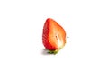 Beautiful srawberry sice on isolated white background