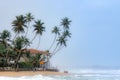 Beautiful Srilankan beach UNAWATUNA DURING EVENING Royalty Free Stock Photo
