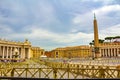 Beautiful St. Peter`s Square view Vatican Royalty Free Stock Photo