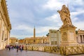 Beautiful St. Peter`s square view Vatican Royalty Free Stock Photo