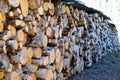 Beautiful Stacked Firewood Background