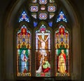 Stained glass window Westmeston church, Sussex, UK Royalty Free Stock Photo