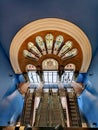 Beautiful stained glass in the interior of QVB , Queen Victoria Building , Sydney Royalty Free Stock Photo