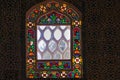 The beautiful stained glass window in Topkapi palace Royalty Free Stock Photo