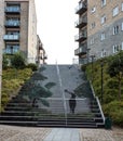 Beautiful staircase in the city of Sonderborg Royalty Free Stock Photo