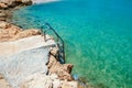 Beautiful stairway in the sea on nature background
