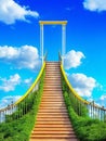 A beautiful stairway to heaven, generated by AI.