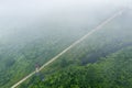 Beautiful stairway toward Galunggung mountain peak Royalty Free Stock Photo