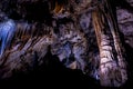 The beautiful stone colors inside the cave