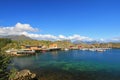 Beautiful Stamsund village with colorful houses and fishing harbor, Lofoten Islands, Norway, Europe Royalty Free Stock Photo