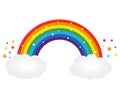 Beautiful starry rainbow. Vector illustration. Royalty Free Stock Photo