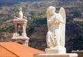 Beautiful statue of angel in church in Bsharri, Qadisha valley in Lebanon