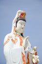 Beautiful Statue of Guanyin in wat Saman Rattanaram Royalty Free Stock Photo