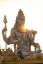 Statue of Lord Shiva During Sunset, Murudeshwara. Royalty Free Stock Photo