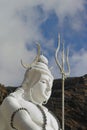 beautiful statue of lord shiva or mahadev or shankara on the himalaya mountains Royalty Free Stock Photo