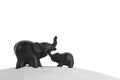 Elephant figurine on an isolated background with different effect Royalty Free Stock Photo