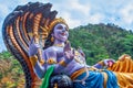 Beautiful statues of Lord Vishnu and Lakshmi at the Ganga riverbank