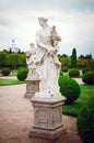 Saint Petersburg, RUSSIA - July 11, 2018: Beautiful statues in park of rest in Peterhof in St. Petersburg. Attractions for