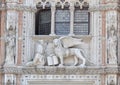 Statues on the top of basilica of St. Marco Royalty Free Stock Photo