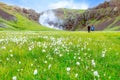 Beautiful Steam Valley of the South Iceland. Reykjadalur Valley, Iceland, Europe