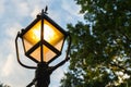 Vintage street lamp closeup in New York City USA Royalty Free Stock Photo