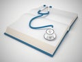 Beautiful stethoscop on book Royalty Free Stock Photo