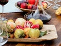 Beautiful still life with fruit and red wine Royalty Free Stock Photo