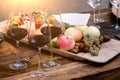 Beautiful still life with fruit and red wine Royalty Free Stock Photo