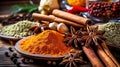 beautiful Stockphoto of spices.Generative AI