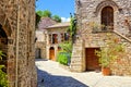 Beautiful stone buildings of the old town of Assisi, Italy