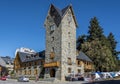 Tower of the municipality in the civic center of San Carlos de Bariloche Royalty Free Stock Photo