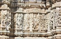 Beautiful stone carving at ancient sun temple at ranakpur Royalty Free Stock Photo