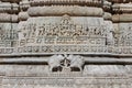 Beautiful stone carving at ancient sun temple at ranakpur Royalty Free Stock Photo