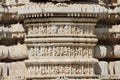 Beautiful stone carving at ancient sun temple at ranakpur Royalty Free Stock Photo