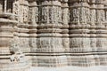 Beautiful stone carving at ancient sun temple at ranakpur Royalty Free Stock Photo