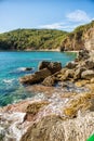 Beautiful coast view, Adriatic sea, Montenegro. Royalty Free Stock Photo