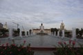 Moscow, fountains, a beautiful Park, pink roses Royalty Free Stock Photo