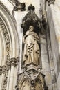 Beautiful stone statues of the Cathedral-Church of Bilbao dedicated to St James Apostle