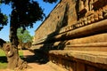 Beautiful stone wall of the ancient Brihadisvara Temple in the gangaikonda cholapuram, india. Royalty Free Stock Photo