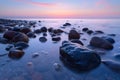 Beautiful stones in the ocean The Baltic Sea coast Royalty Free Stock Photo