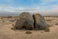 Beautiful stony landscape in the Namib Desert near the Atlantic coast, Namibia